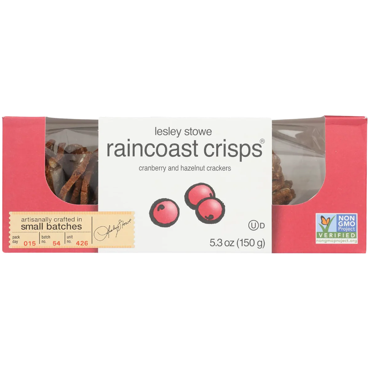 Cranberry And Hazelnut Raincoast Crisps