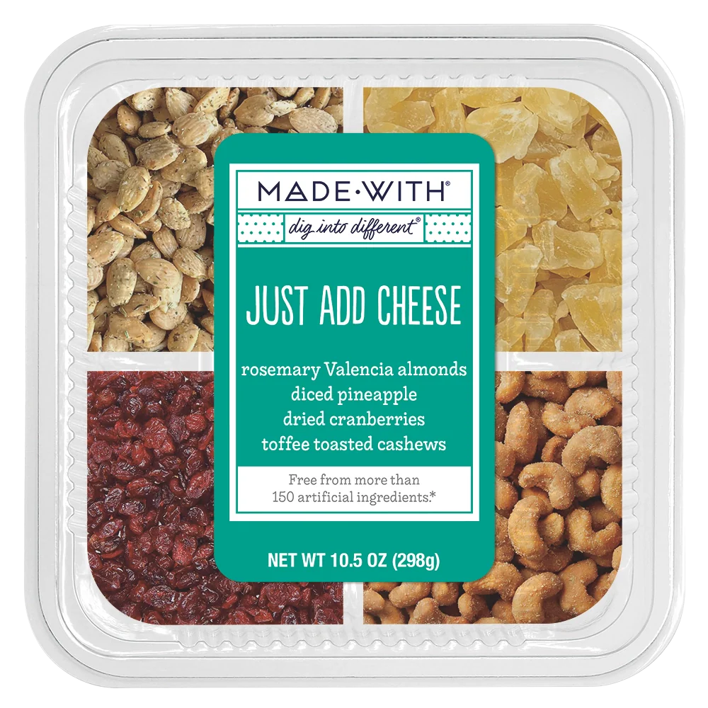 Almonds, Pineapple, Cranberries, Toffee Roasted Cashews Quad