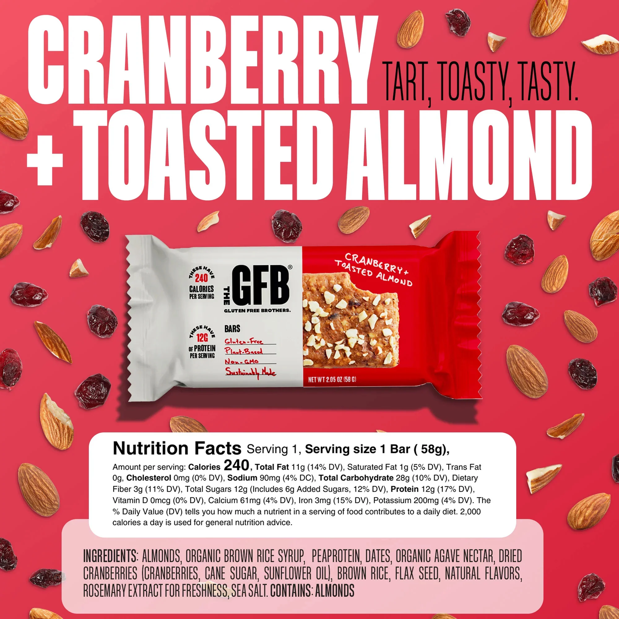 Cranberry Toasted Almond Bars (4 CT) - Image 4