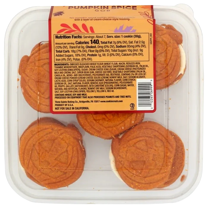 Cream Filled Pumpkin Gob Cookie - Image 2