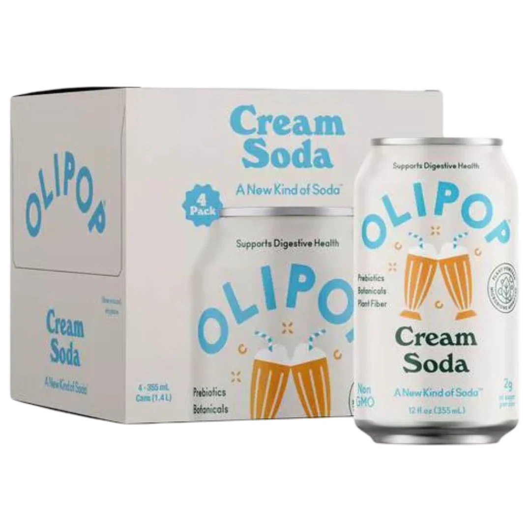 Prebiotic Soda, Cream Soda (4 Pack)