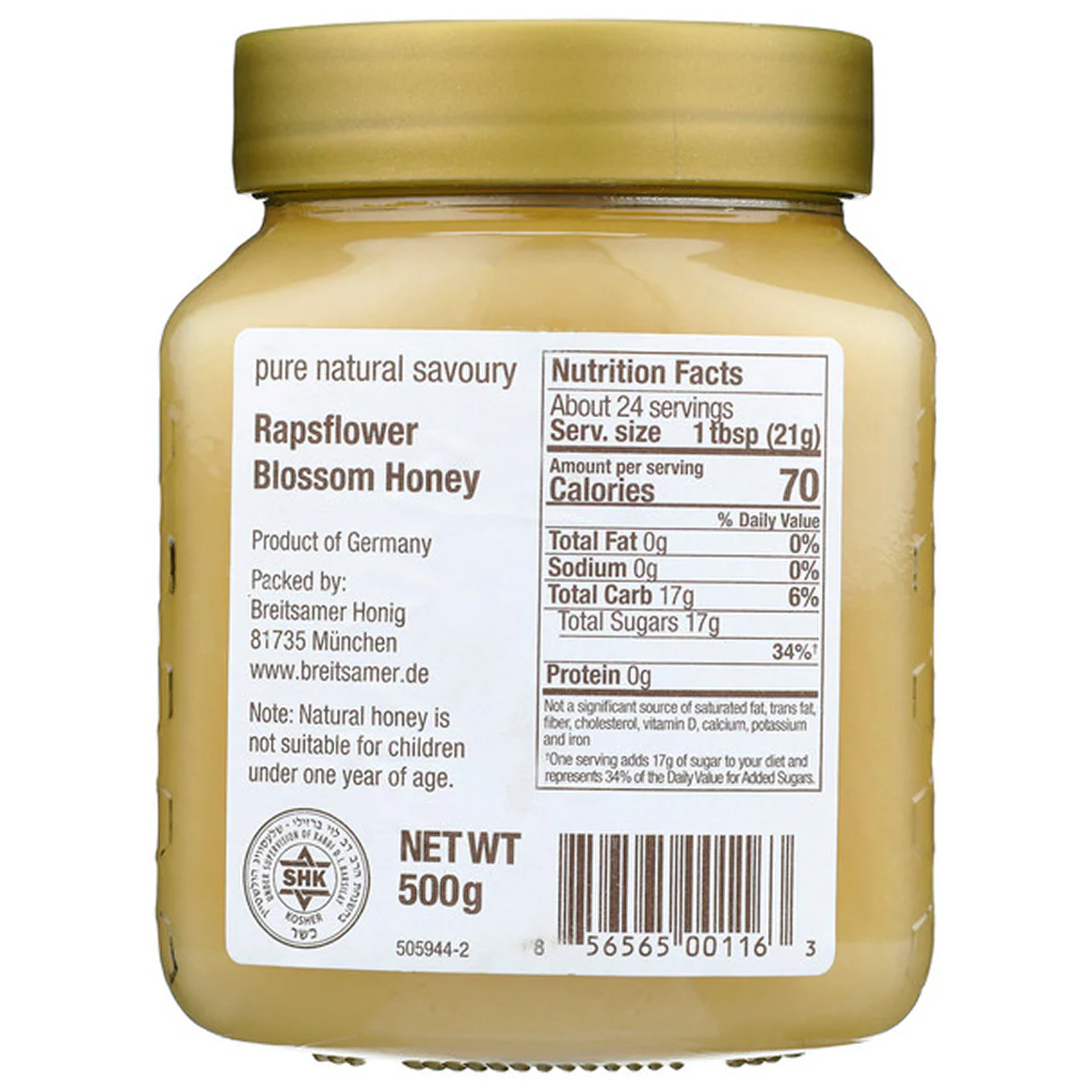 Creamy Rapsflower Raw Honey - Image 3