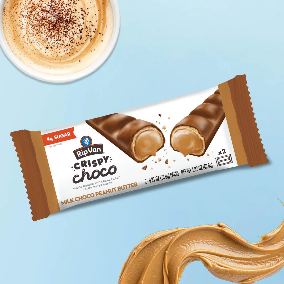 Crispy Choco Wafer Bars - Milk Choco Peanut Butter (12 CT) - Image 3