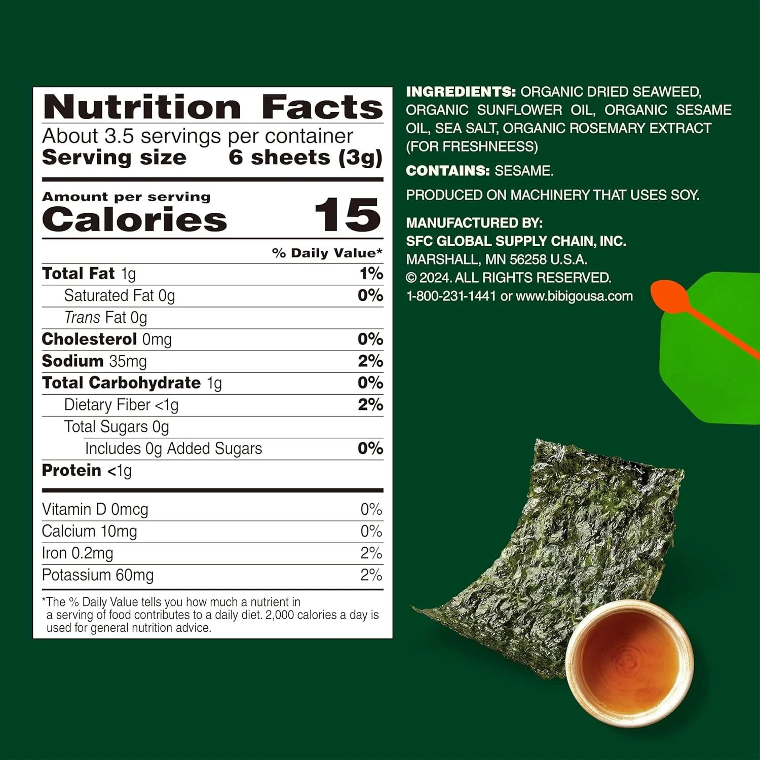 Crispy Sesame Seaweed Snacks (12 Pack) - Image 5