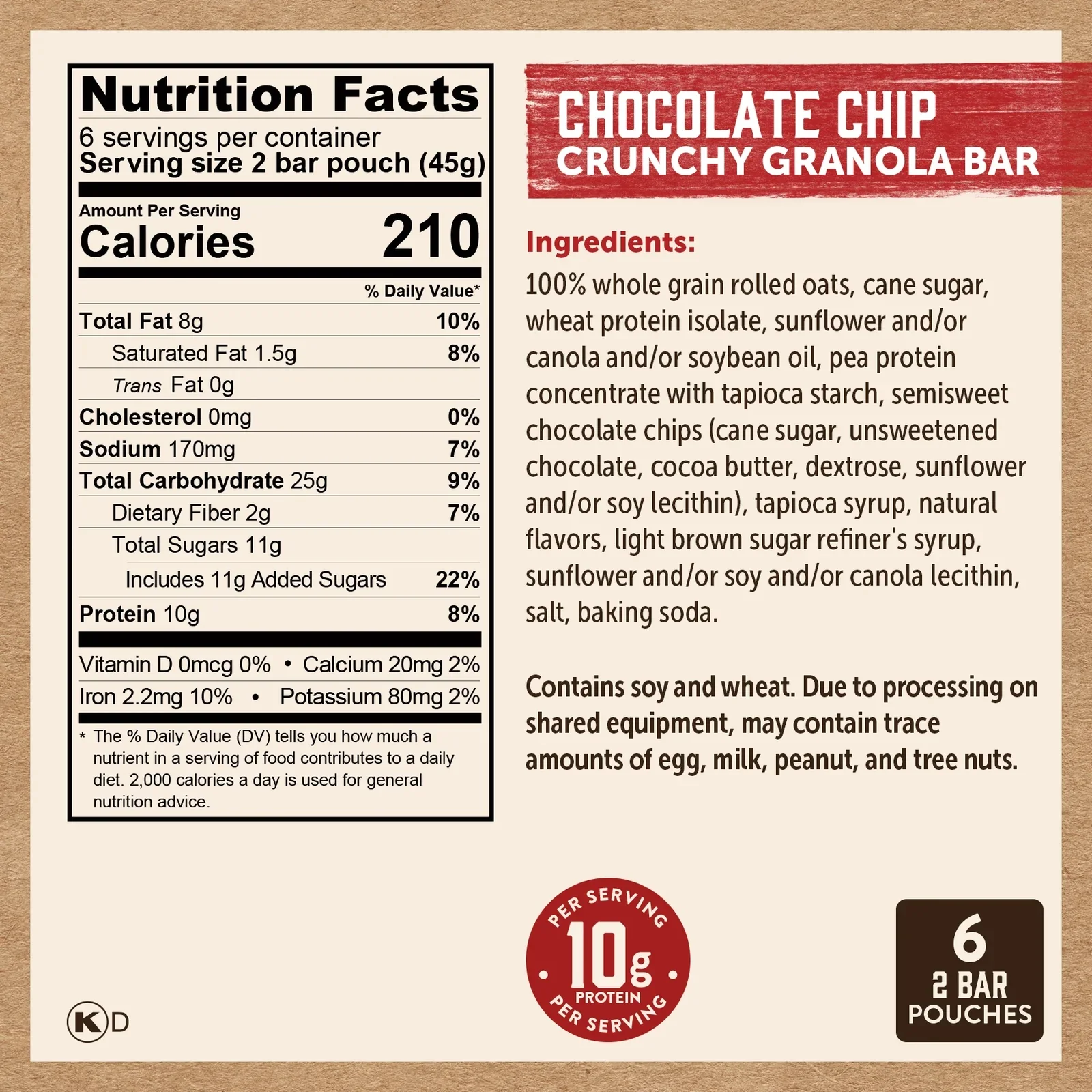 Crunchy Chocolate Chip Protein Granola Bars - Image 4