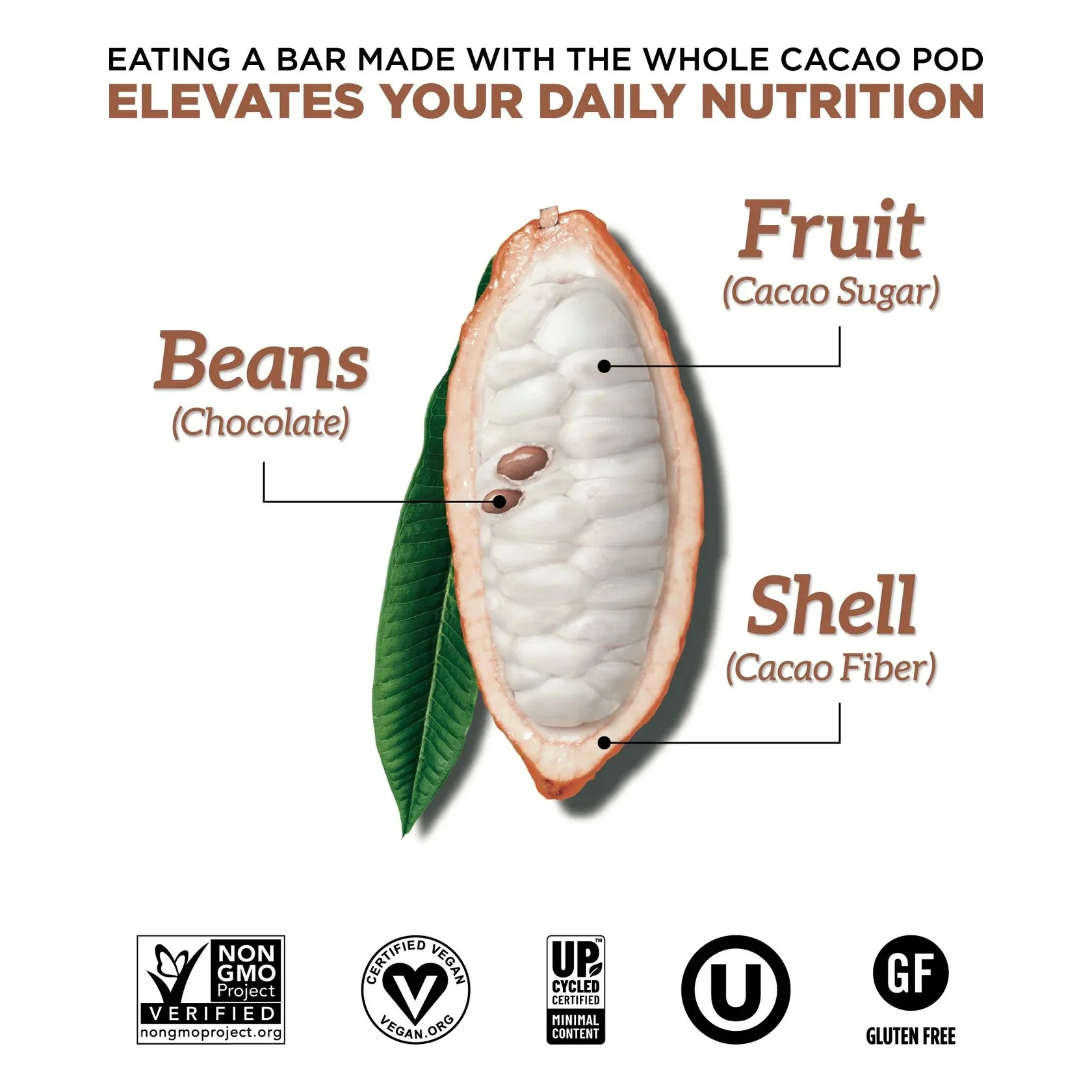 Crunchy Coconut Whole Cacao Dark Chocolate Bar - Image 2