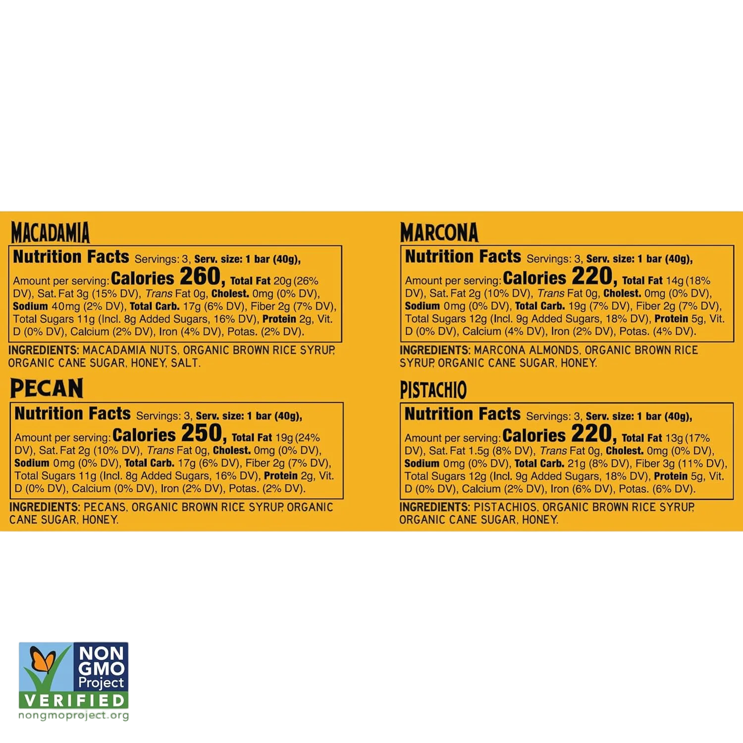 Nut Bars Mix of Four Variety Pack (12 CT) - Image 3