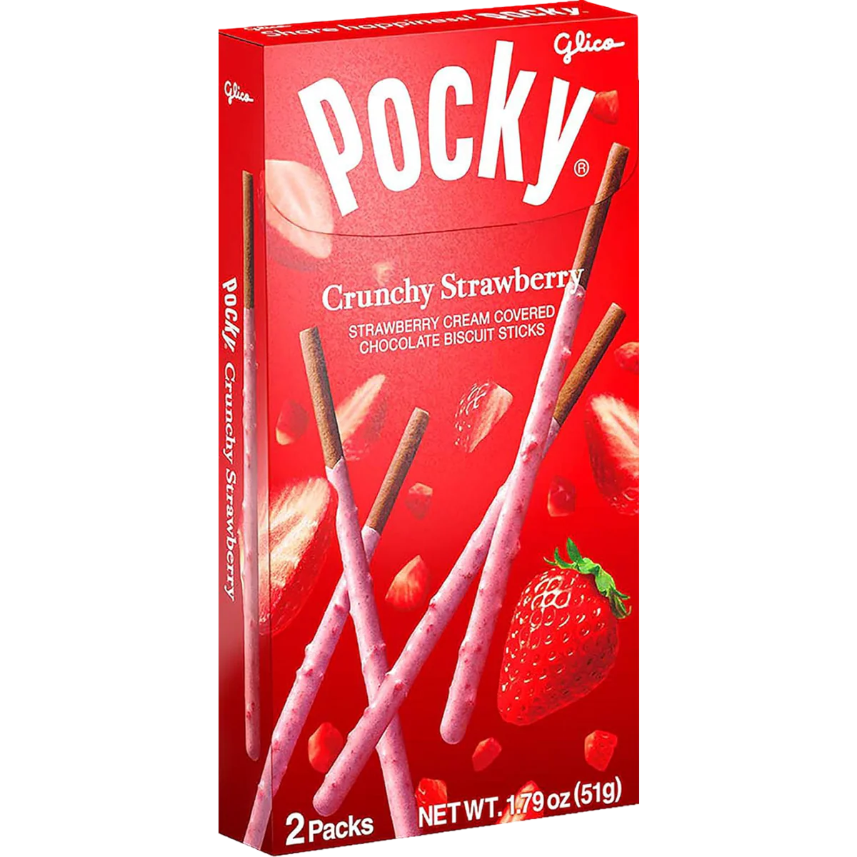 Crunchy Strawberry Cream Covered Biscuit Sticks