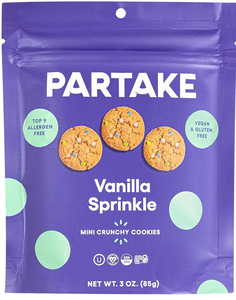 Crunchy Vanilla Sprinkle Mini Cookies