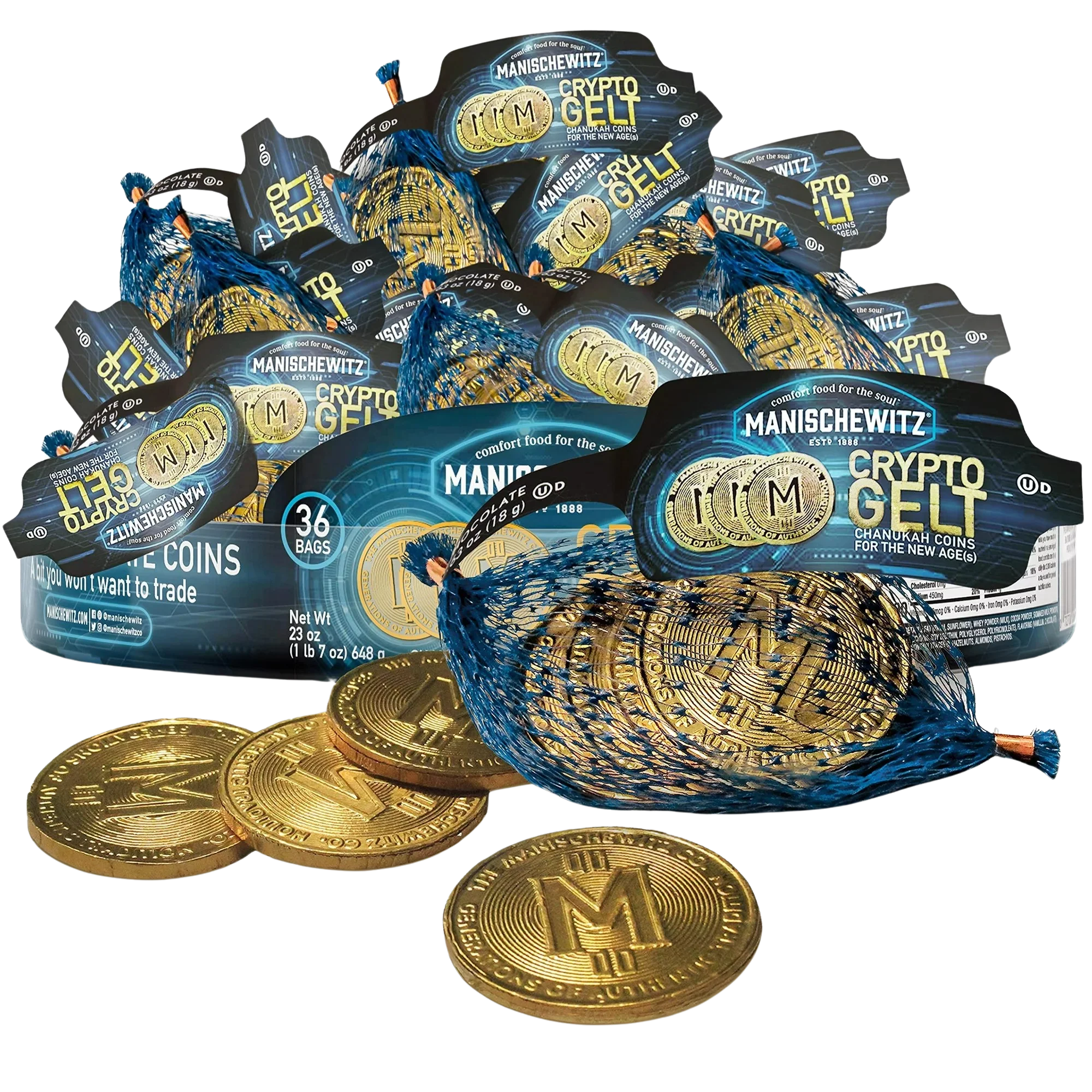 Crypto Gelt Chocolate Coins (36 Pack)
