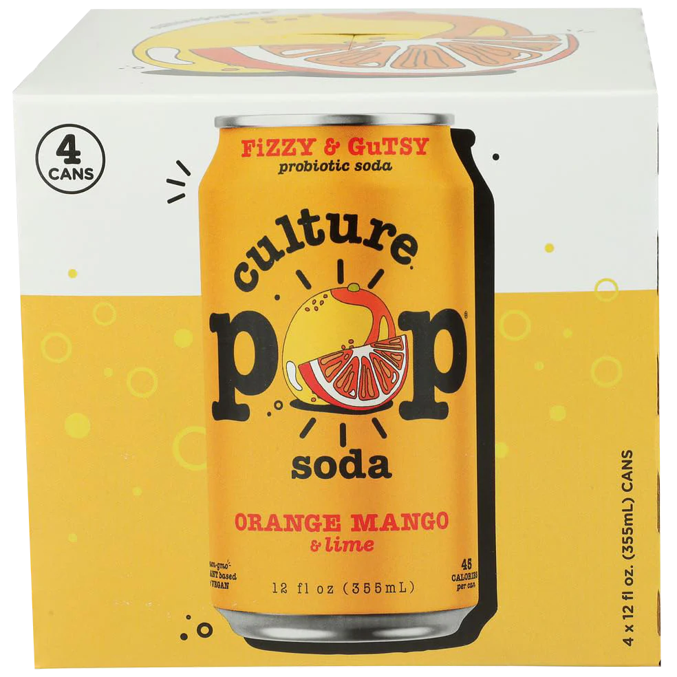 Soda Probiotic Orange Mango Lime (4 Pack)