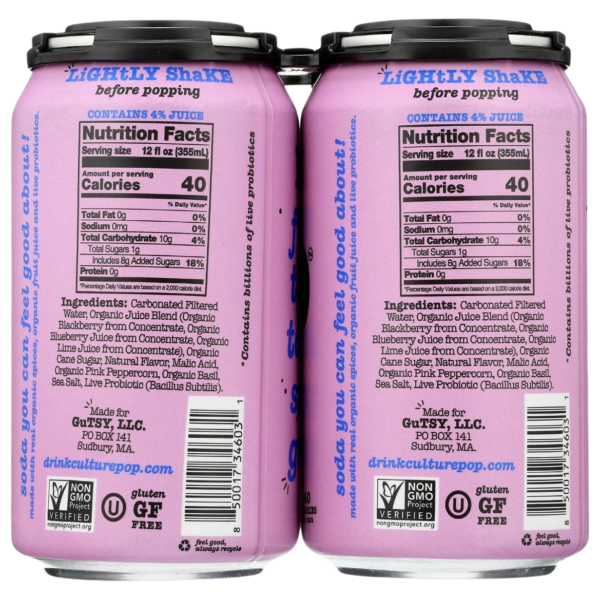 Wild Berry Probiotic Soda (4 Pack) - Image 3