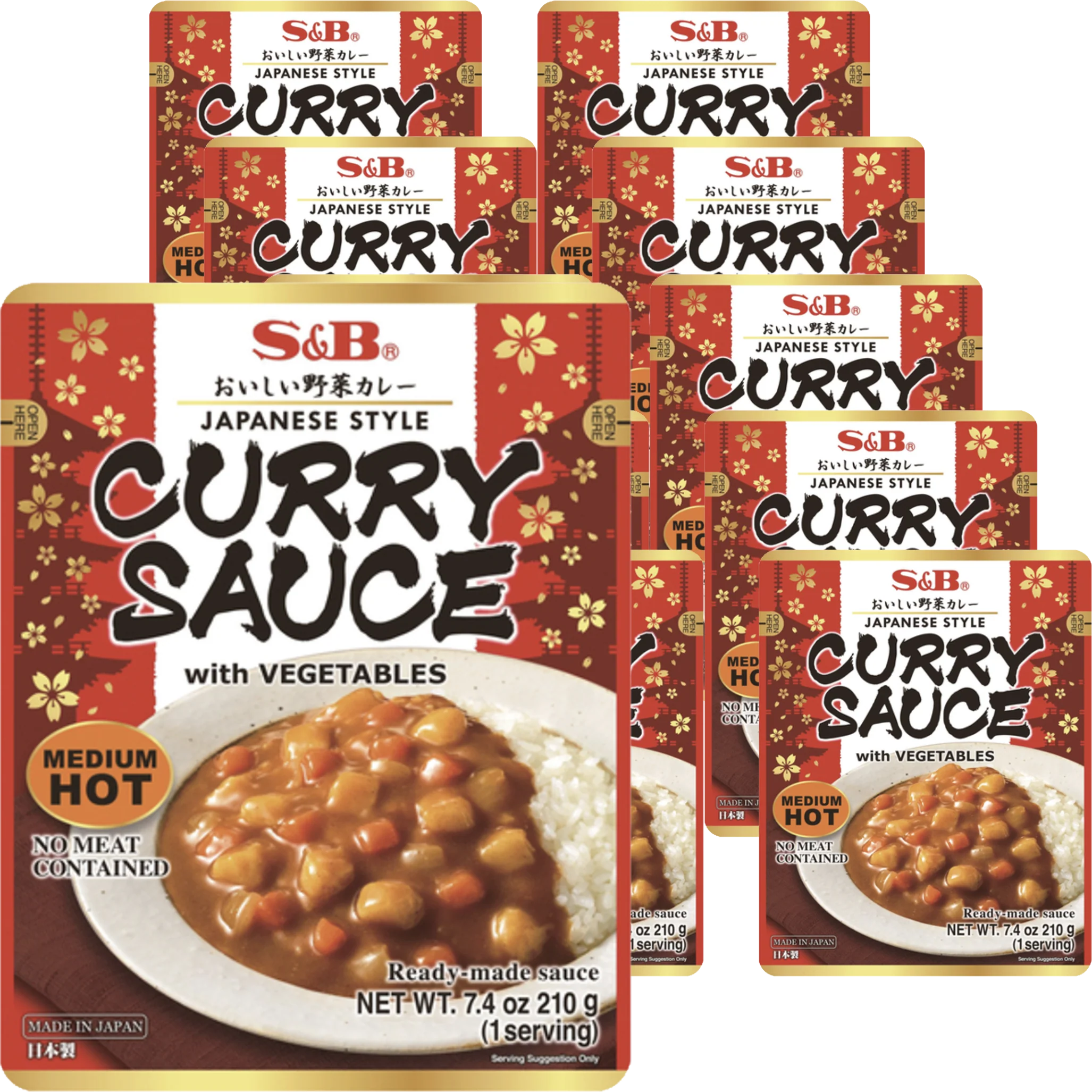 Curry Sauce with Vegetables Medium Hot (10 Pack)