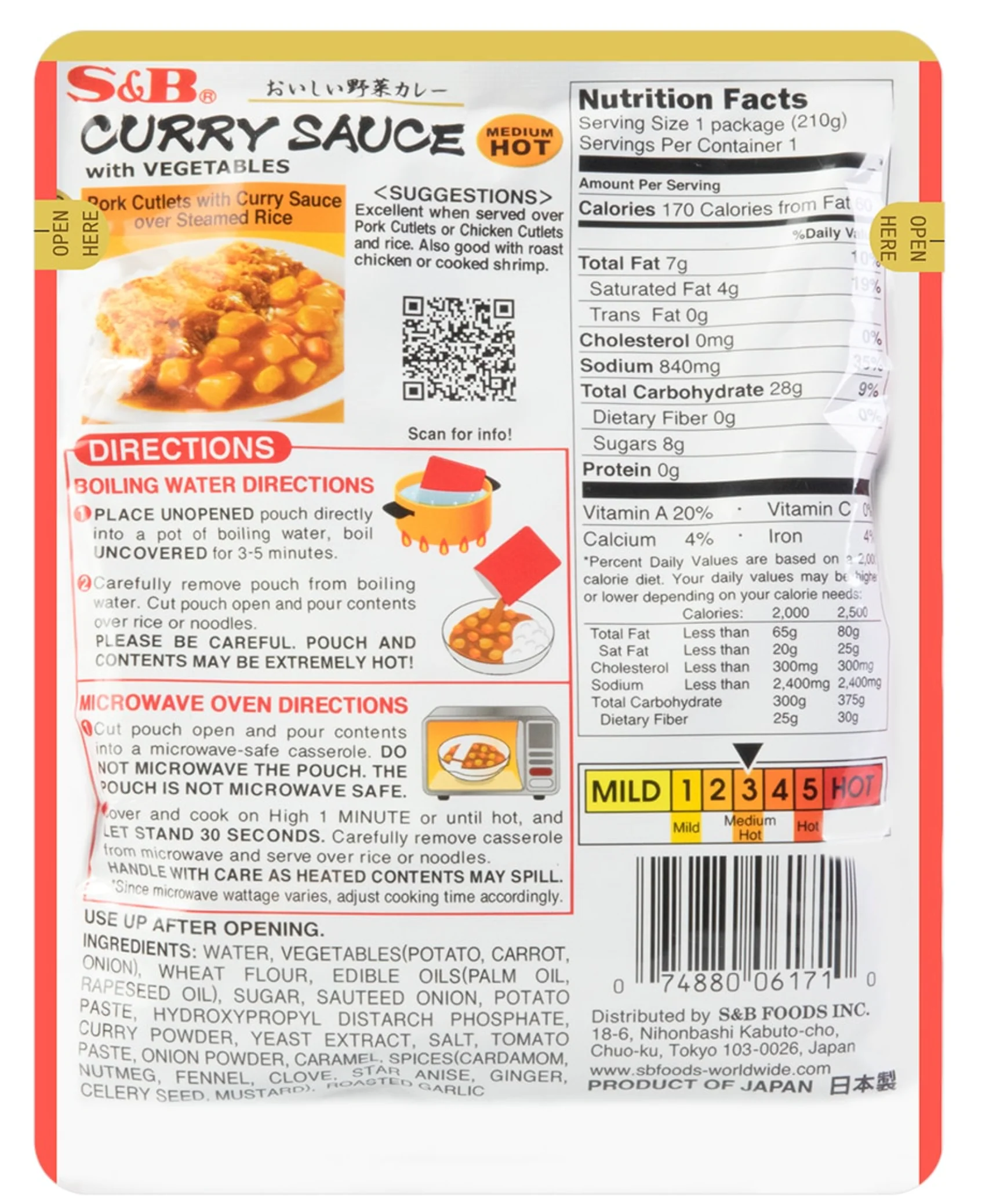 Curry Sauce with Vegetables Medium Hot (10 Pack) - Image 4