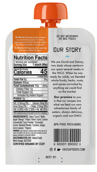 Curry Vegetable Mango Baby Food (6 Pack) - Image 4