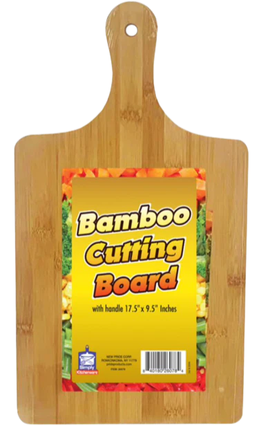 Cutting Board 17.5 x 9.5 in Bamboo with Handle