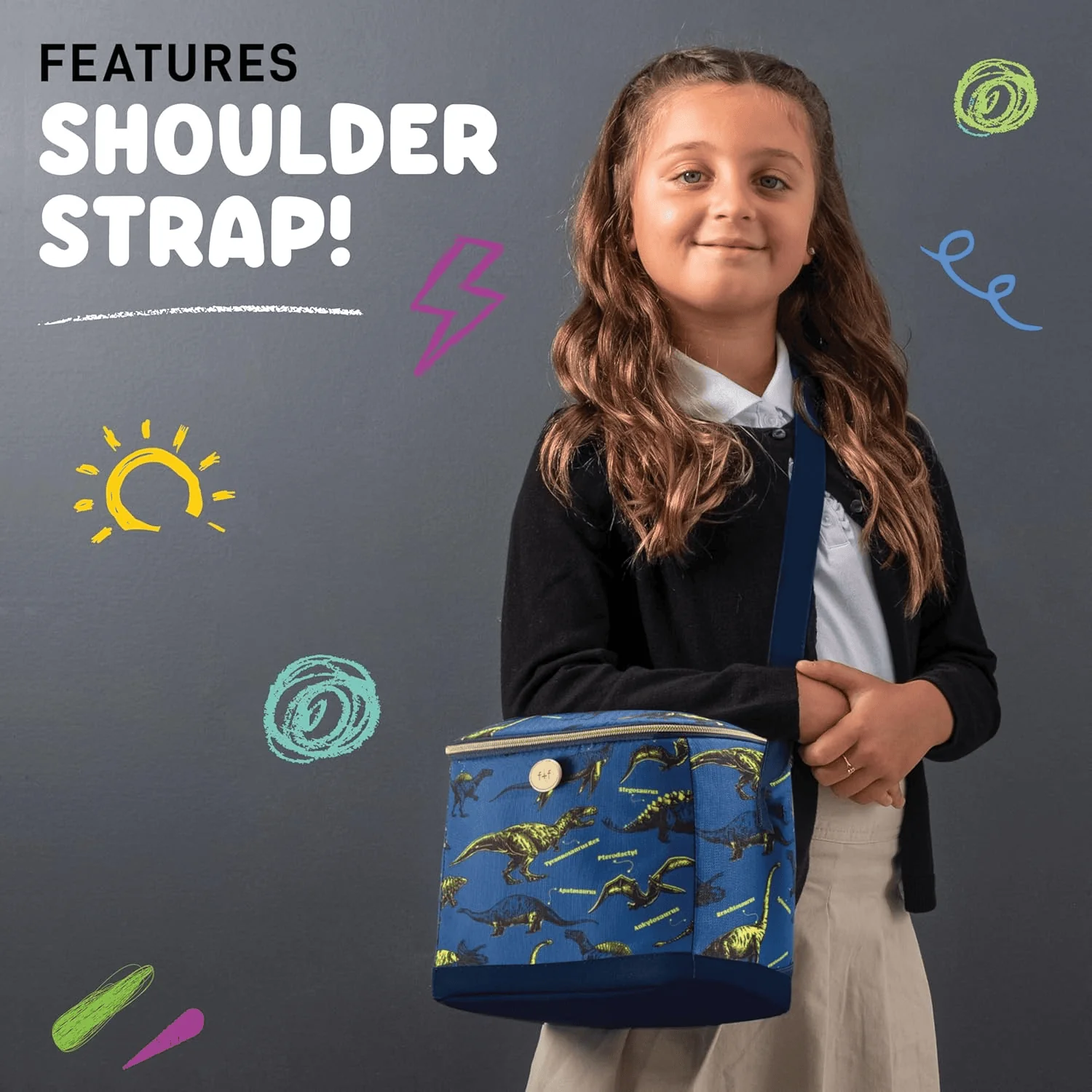 Cypress Repreve Bag - Navy Dinosaur - Image 6
