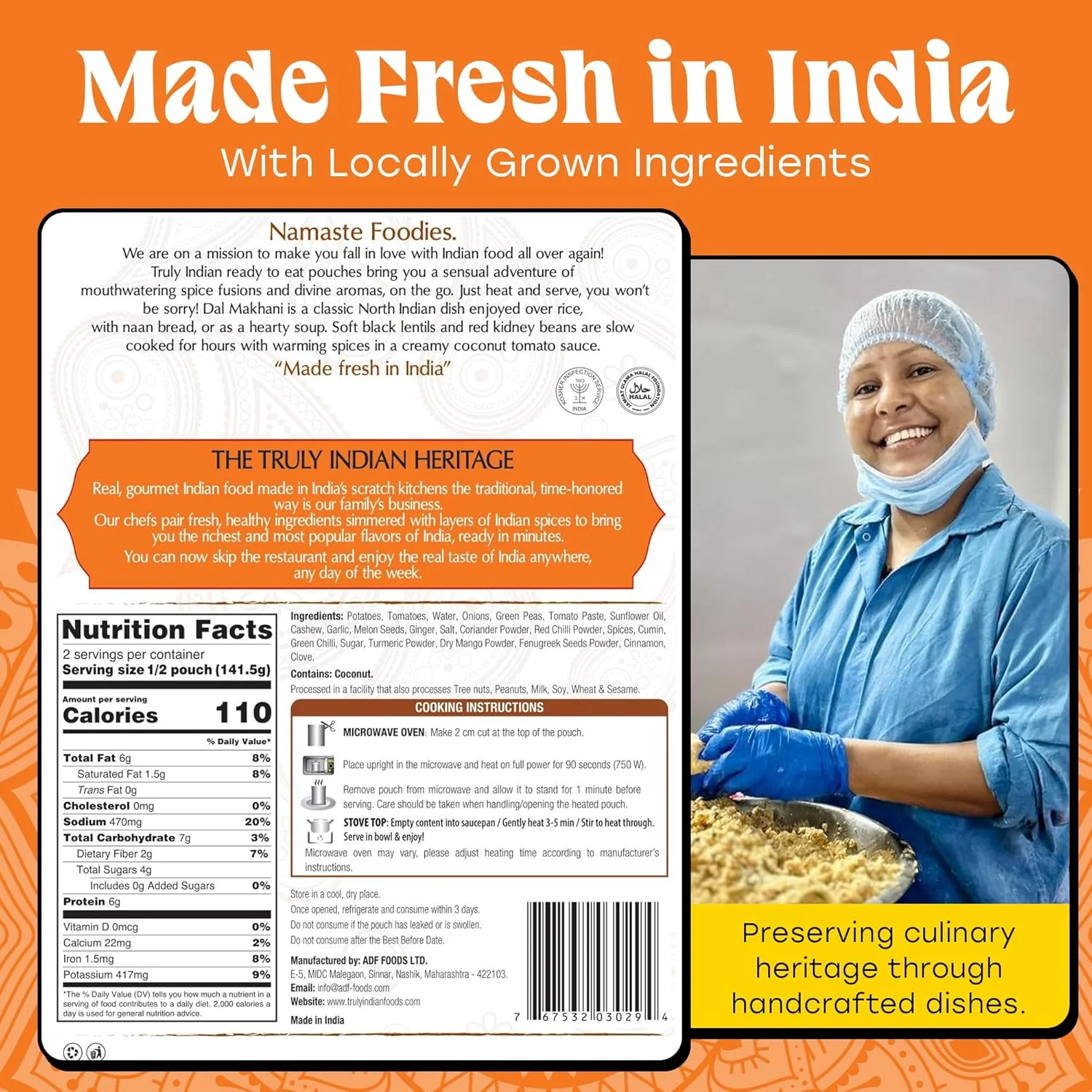 Dal Makhani Vegan Lentil & Bean Chili Entree (6 Pack) - Image 3