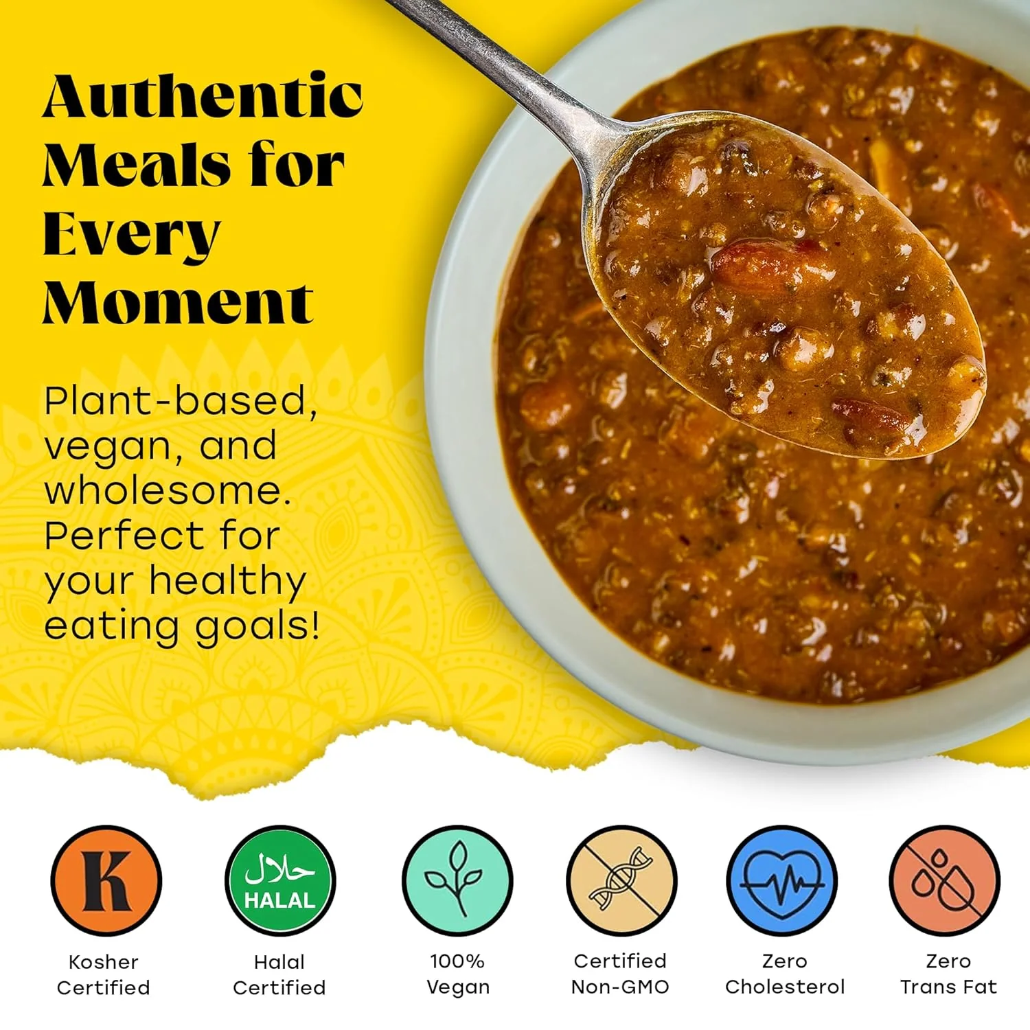 Dal Makhani Vegan Lentil & Bean Chili Entree (6 Pack) - Image 5
