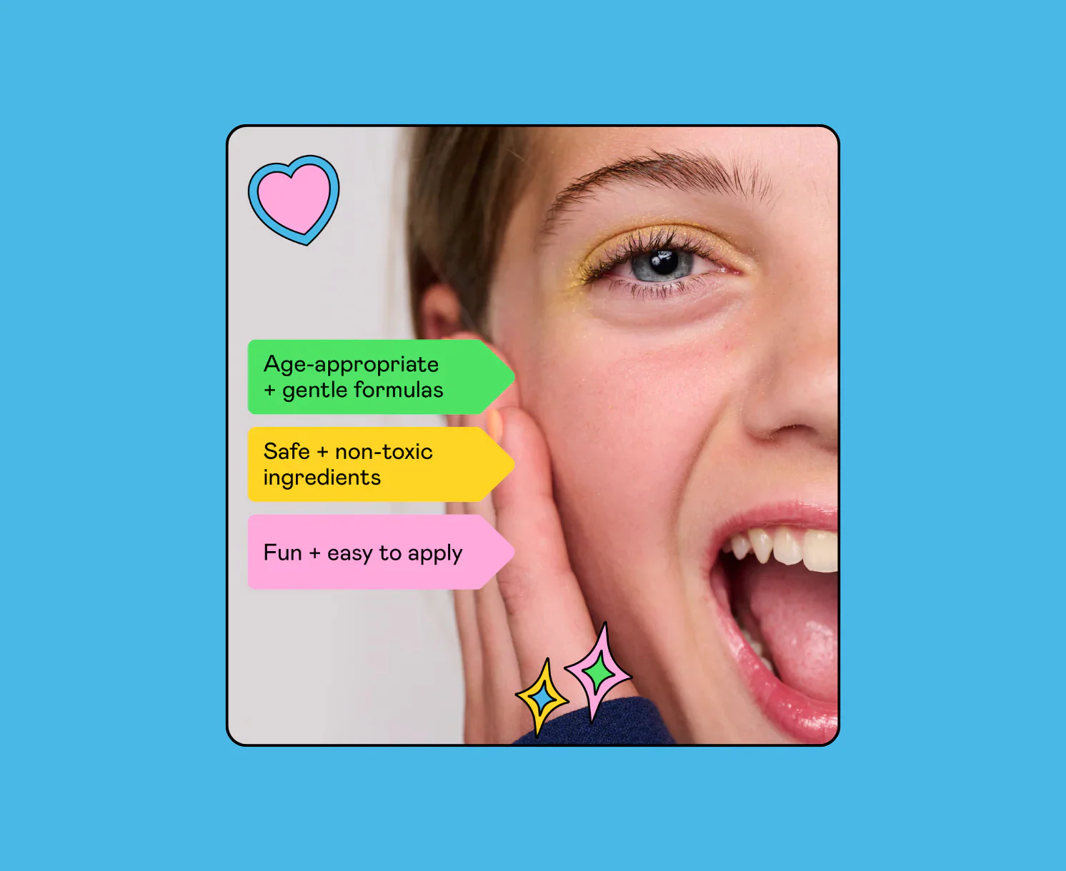 Dance Party Eyeshadow Palette for Kids & Teens - Multicolor - Image 4