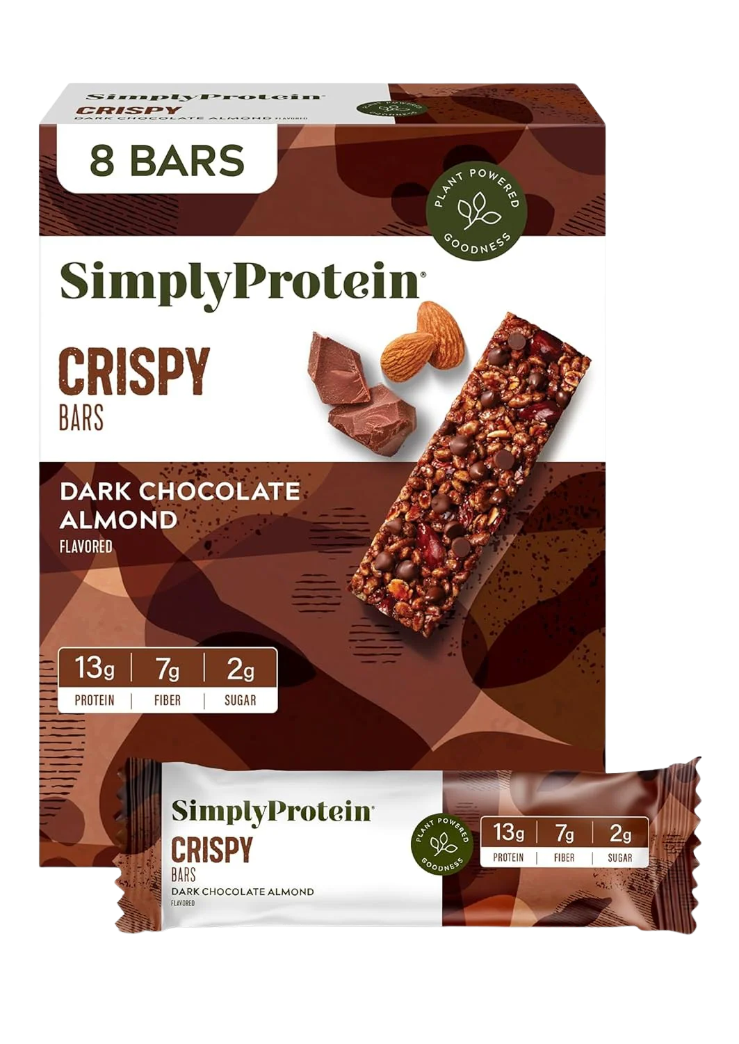 Dark Chocolate Almond Crispy Bar (8 CT)