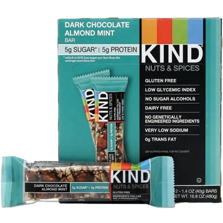 Dark Chocolate Almond Mint Bar (12 CT)