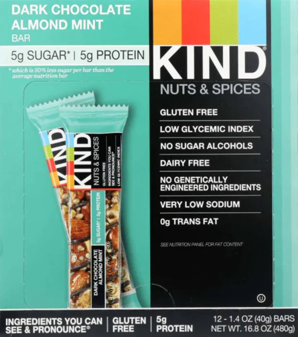 Dark Chocolate Almond Mint Bar (12 CT) - Image 2