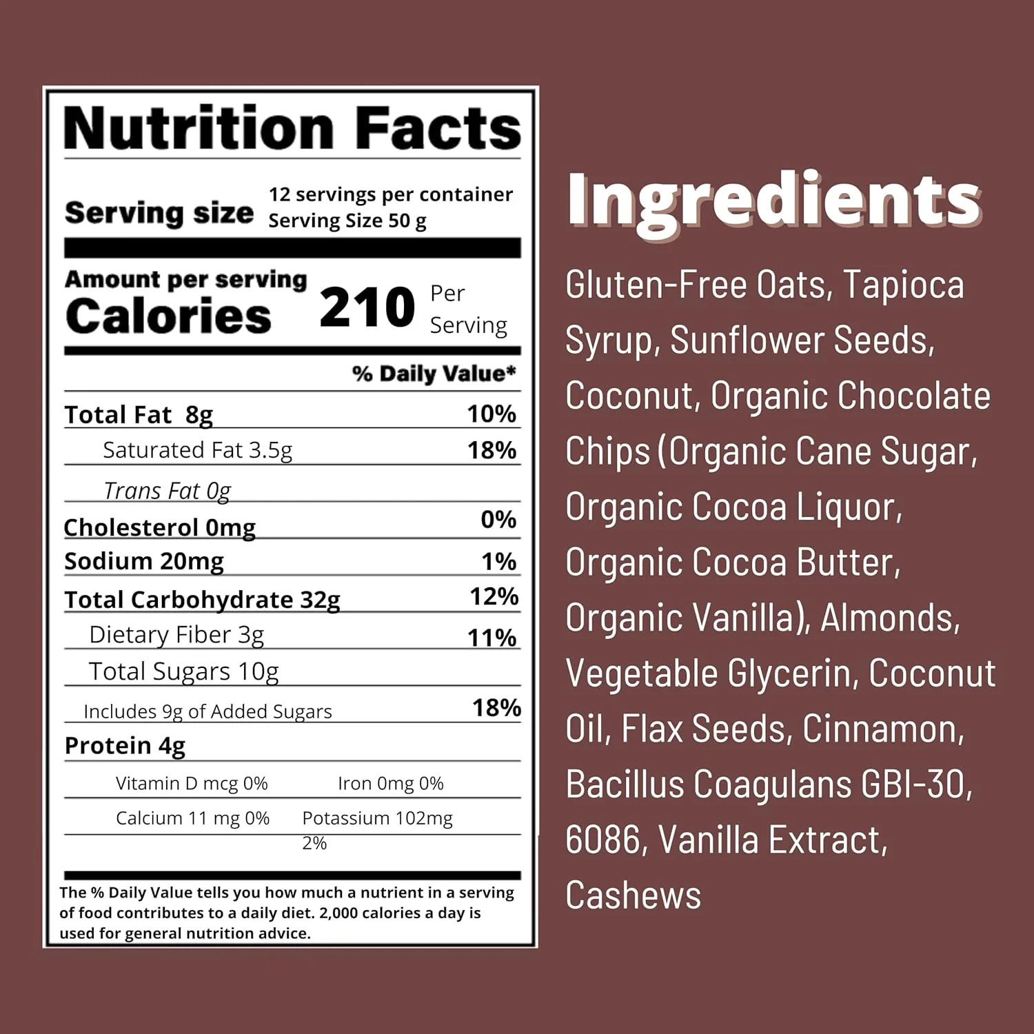 Dark Chocolate & Almond Probiotic Bar (12 CT) - Image 5