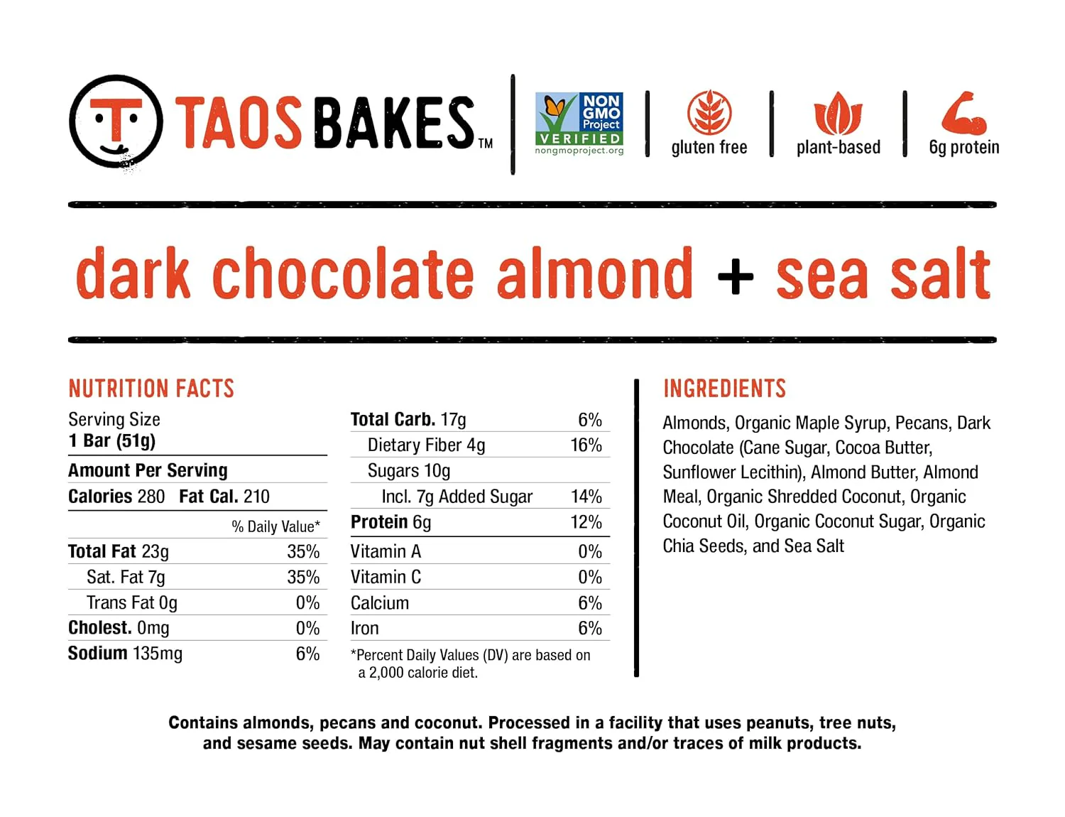 Dark Chocolate Almond Sea Salt Bar (12 CT) - Image 3