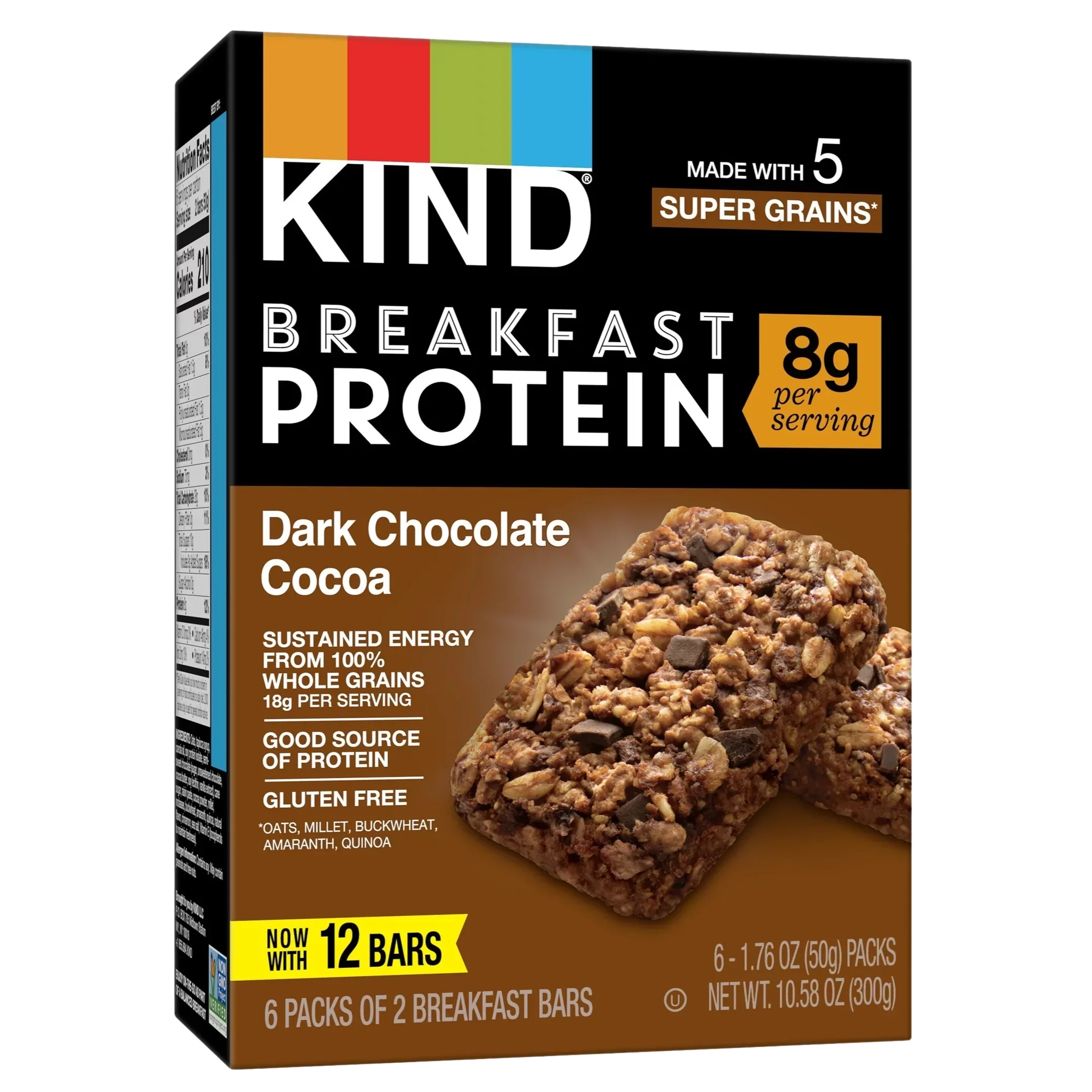 Dark Chocolate Breakfast Protein Bars (12 CT)
