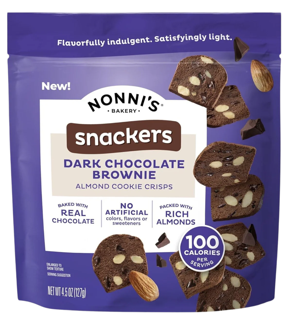 Dark Chocolate Brownie Almond Cookie Crisps