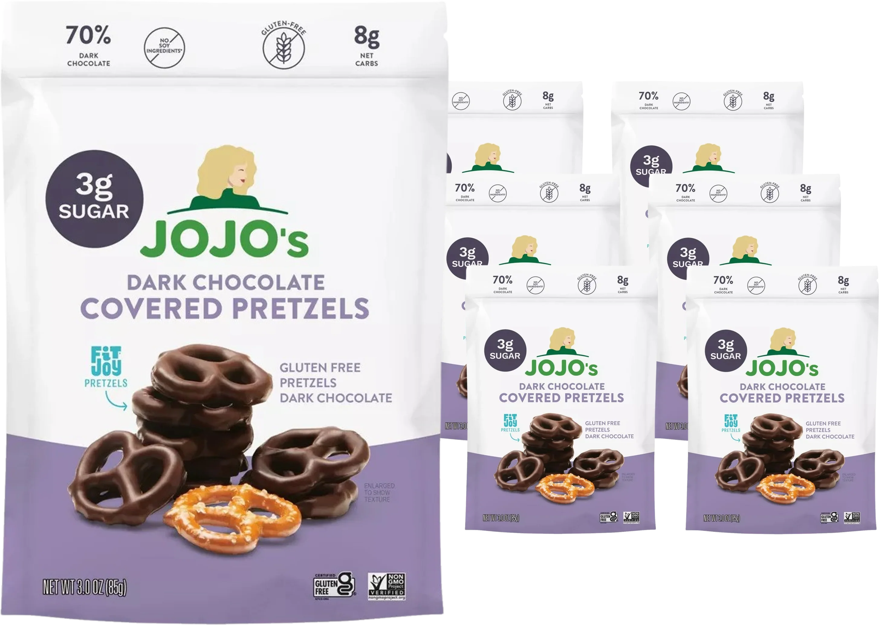 Dark Chocolate Candy Covered Pretzels (6 Pack)