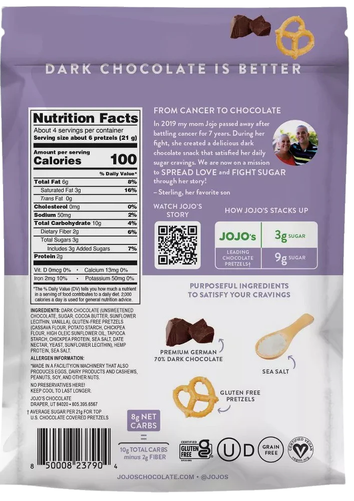 Dark Chocolate Candy Covered Pretzels (6 Pack) - Image 3