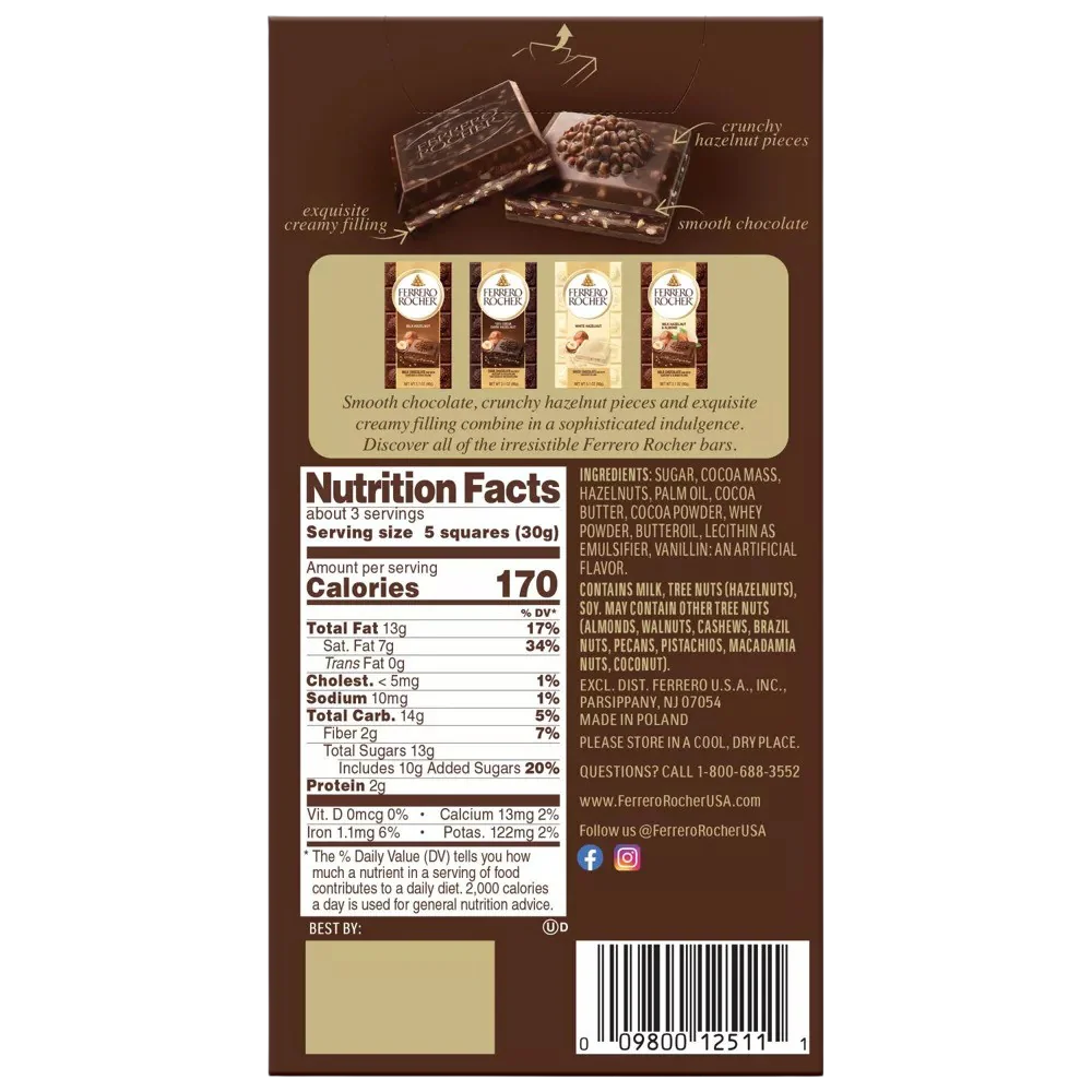 Dark Chocolate Hazelnut Bar (3 Pack) - Image 3