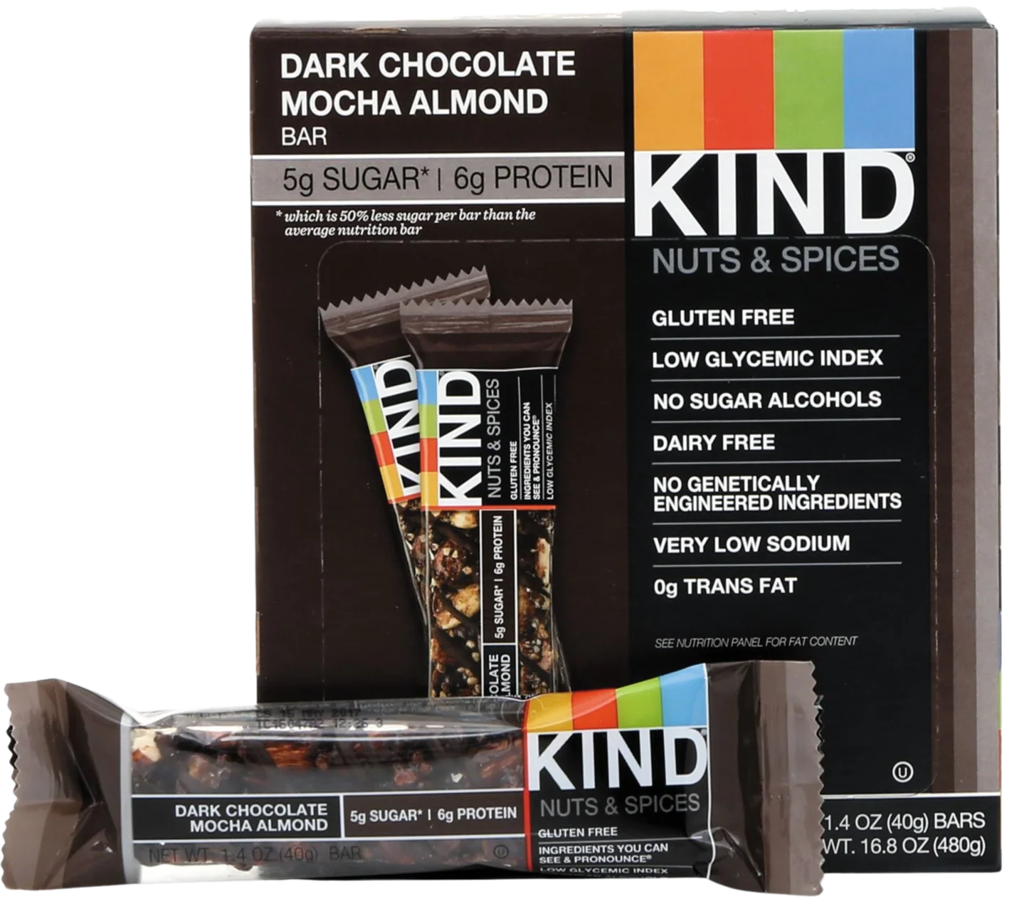 Dark Chocolate Mocha Almond Bars (12 ct)