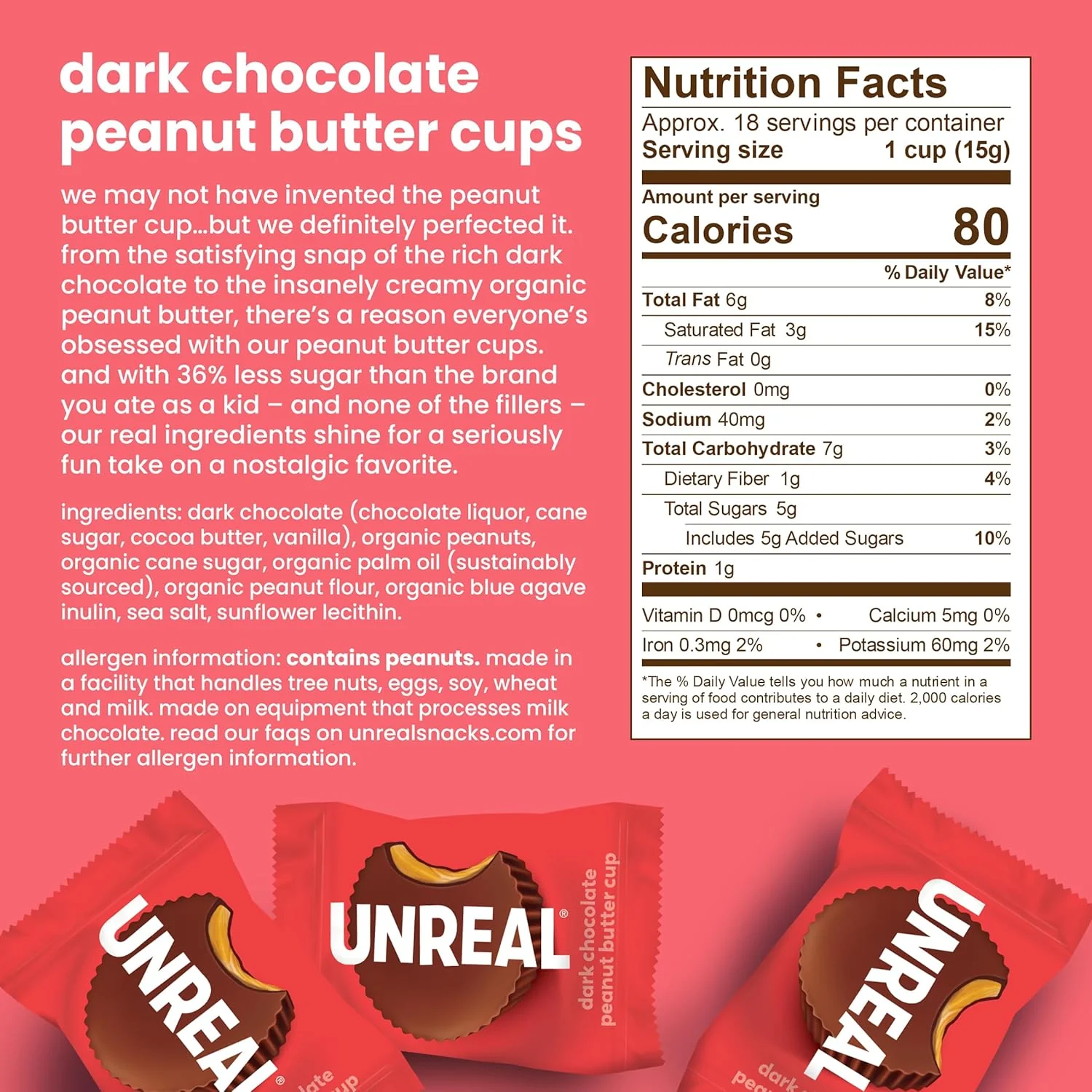Dark Chocolate Peanut Butter Cups (40 CT) - Image 3