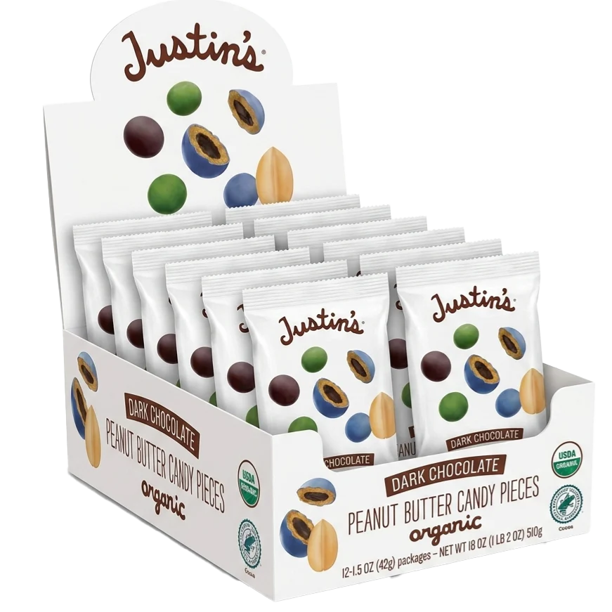 Organic Dark Chocolate Peanut Butter Candy Pieces (12 CT)