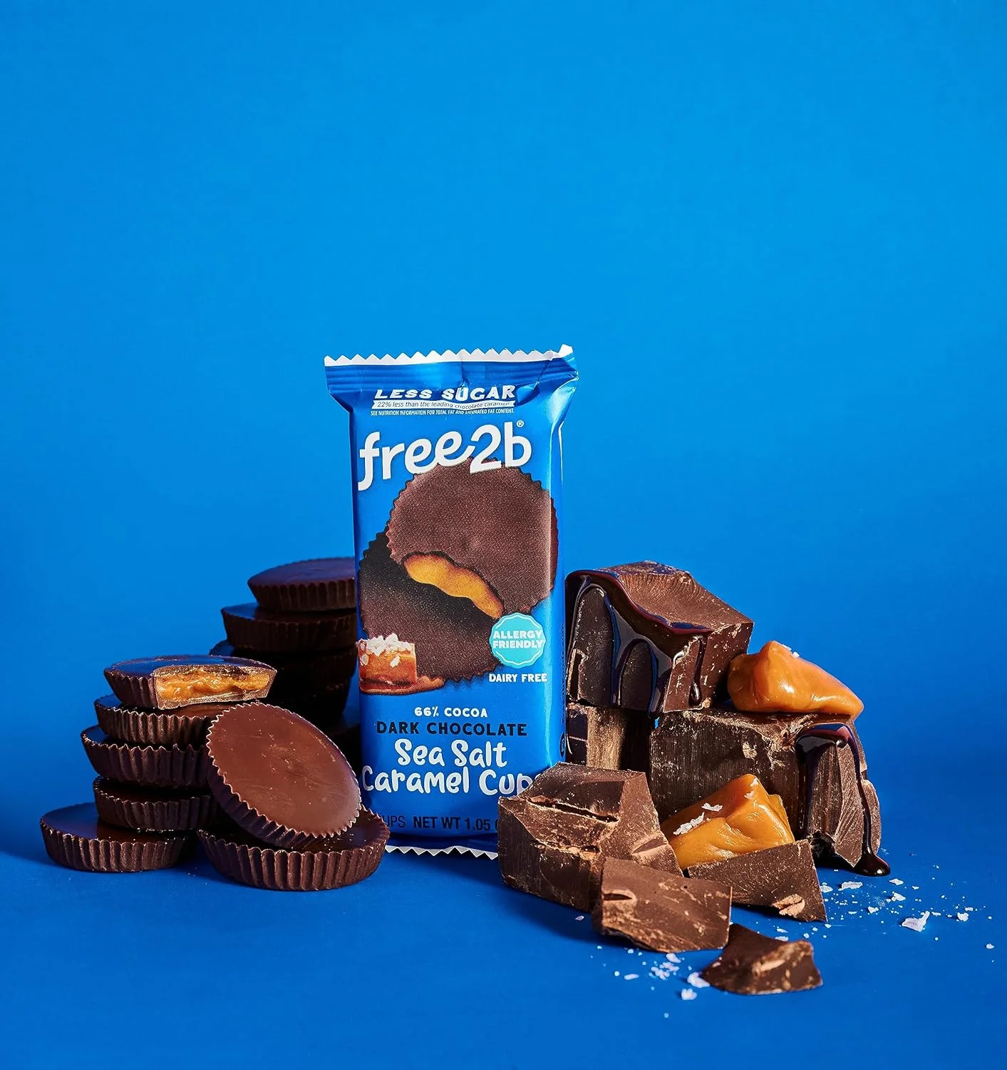 Dark Chocolate Sea Salt Caramel Cups (12 CT) - Image 3