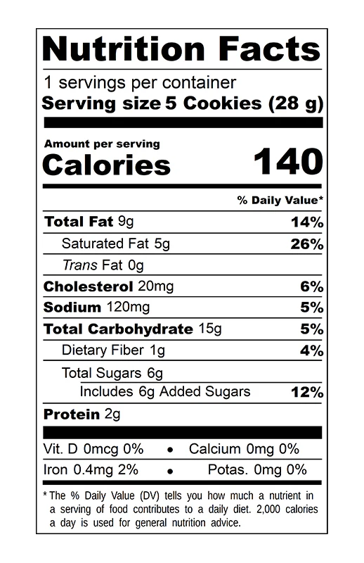 Dark Chocolate Vanilla Shortbread Cookie Bites (6 Pack) - Image 3