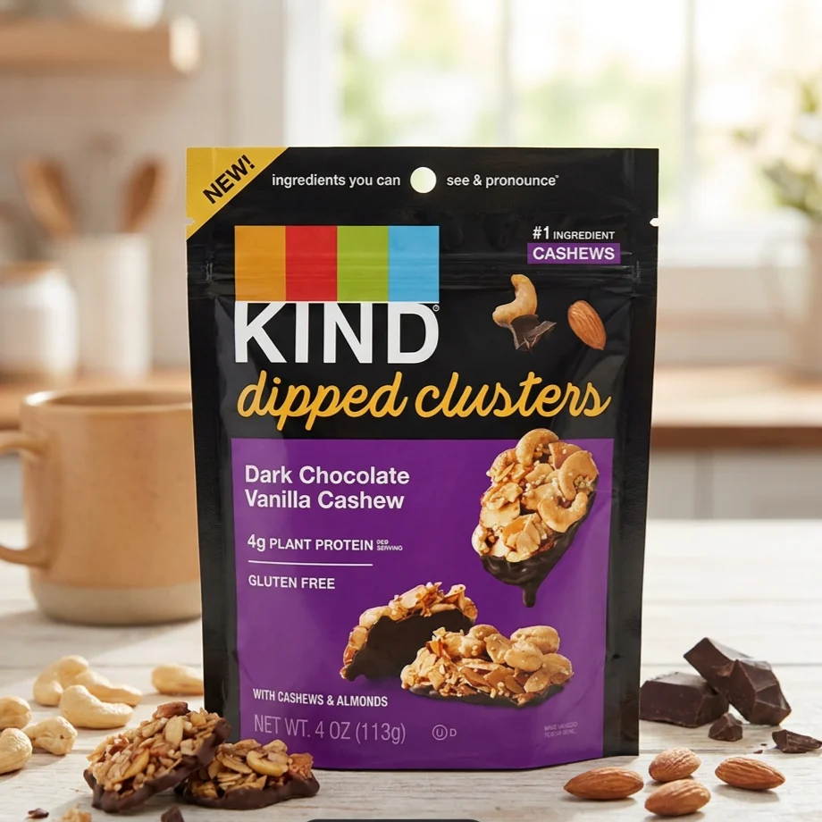 Dark Chocolate Vanilla Cashew Dipped Clusters - Image 3