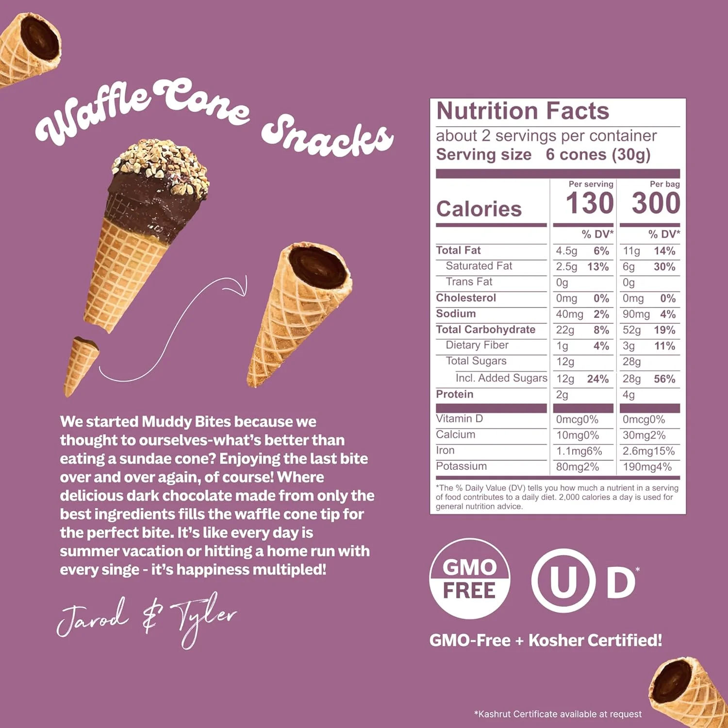Dark Chocolate Waffle Cone Snacks - Image 4