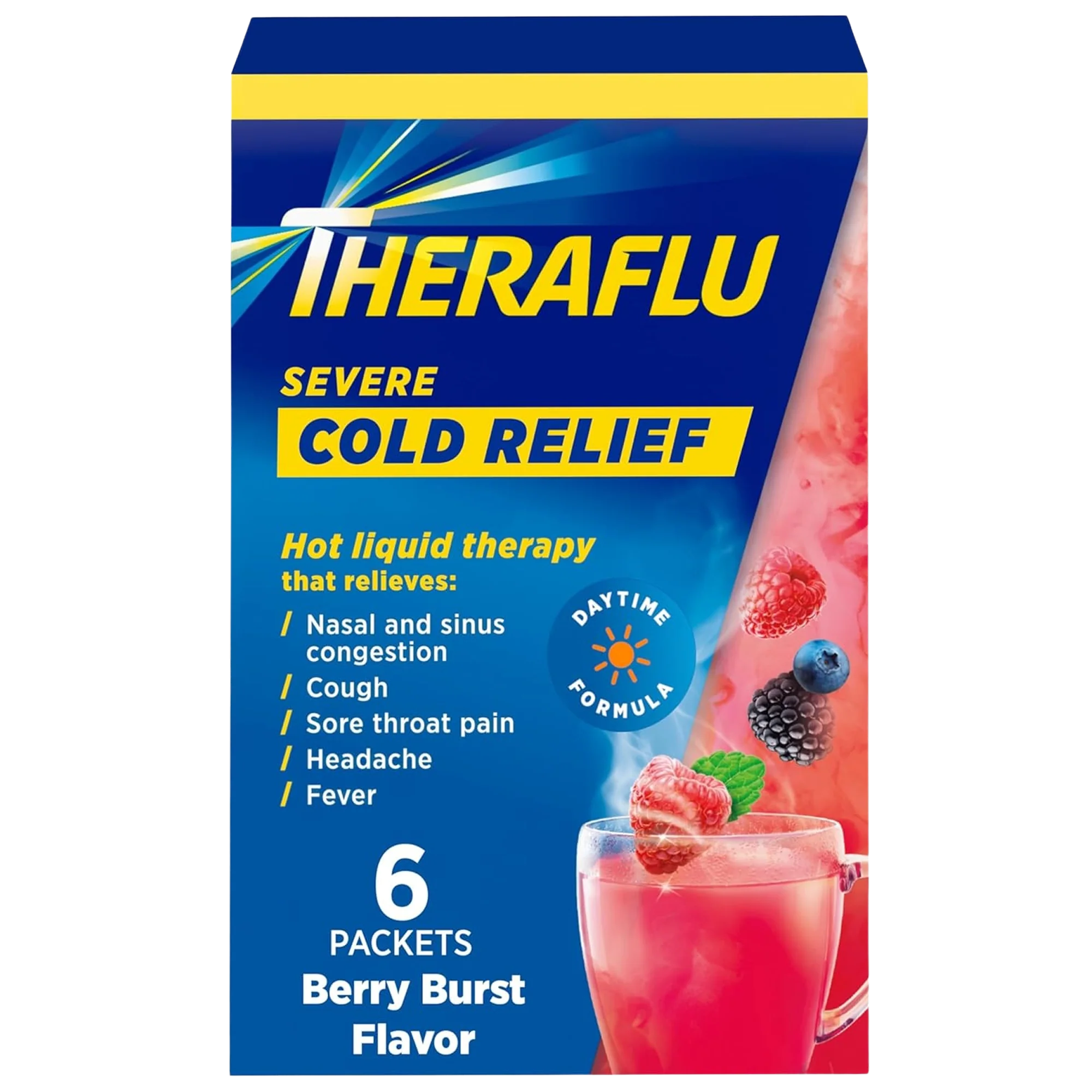 Daytime Severe Cold Relief Berry Burst Flavor Powder (6 CT)