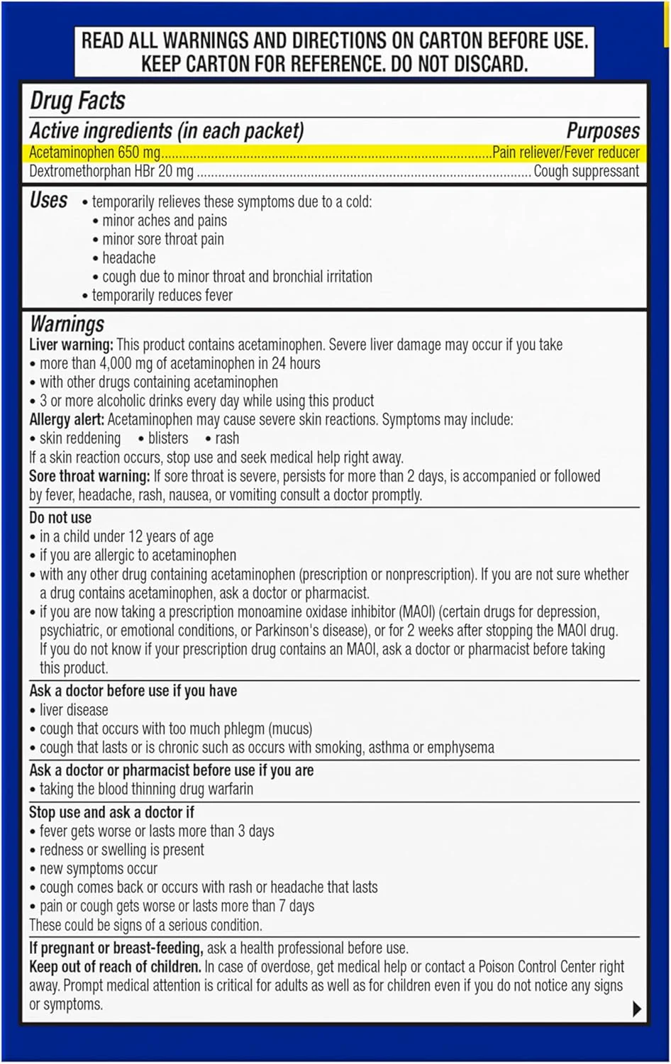 Daytime Severe Cold Relief Powder (6 CT) - Image 4