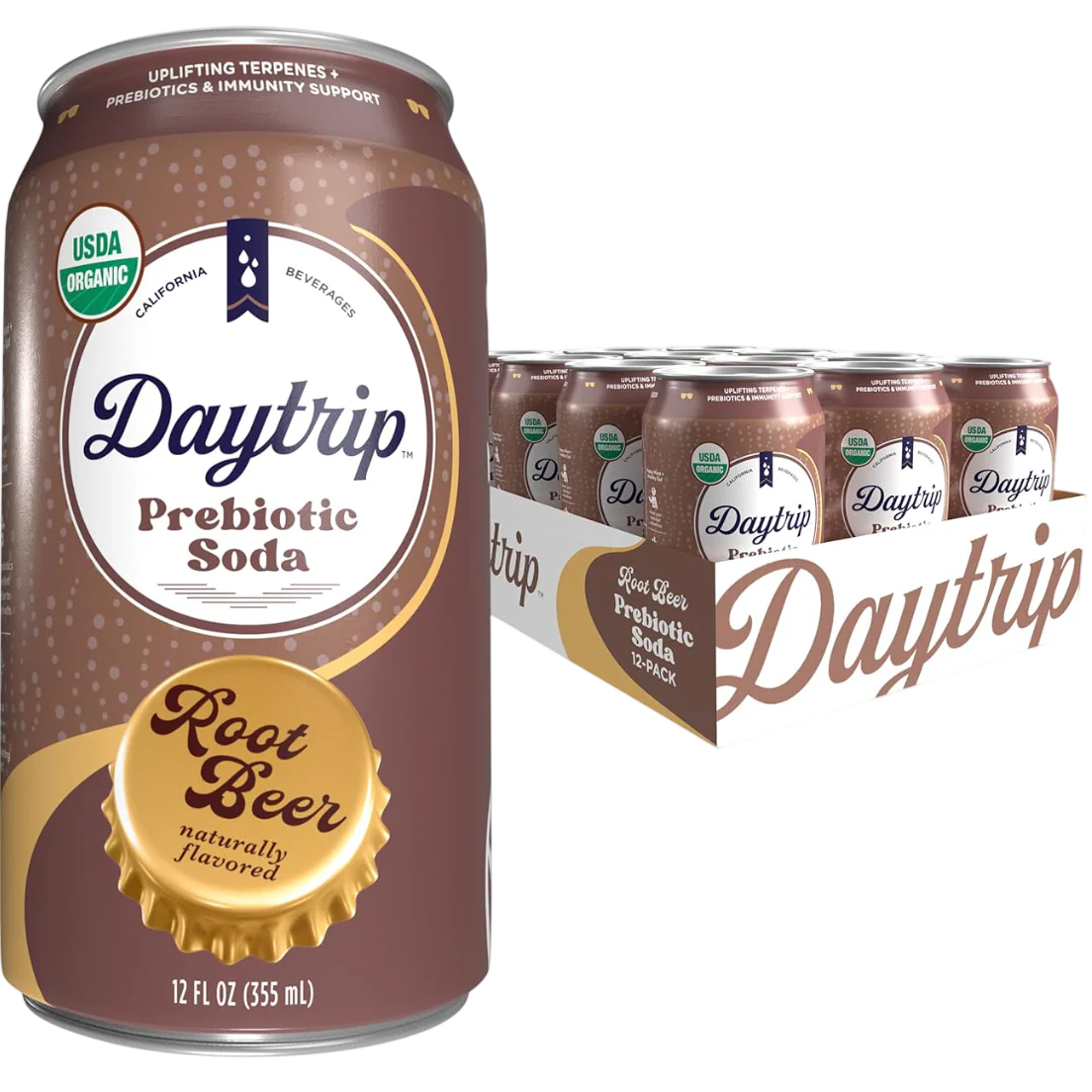 Organic Root Beer Prebiotic Soda (12 CT)
