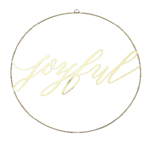 Decorative Sign - Joyful Gold