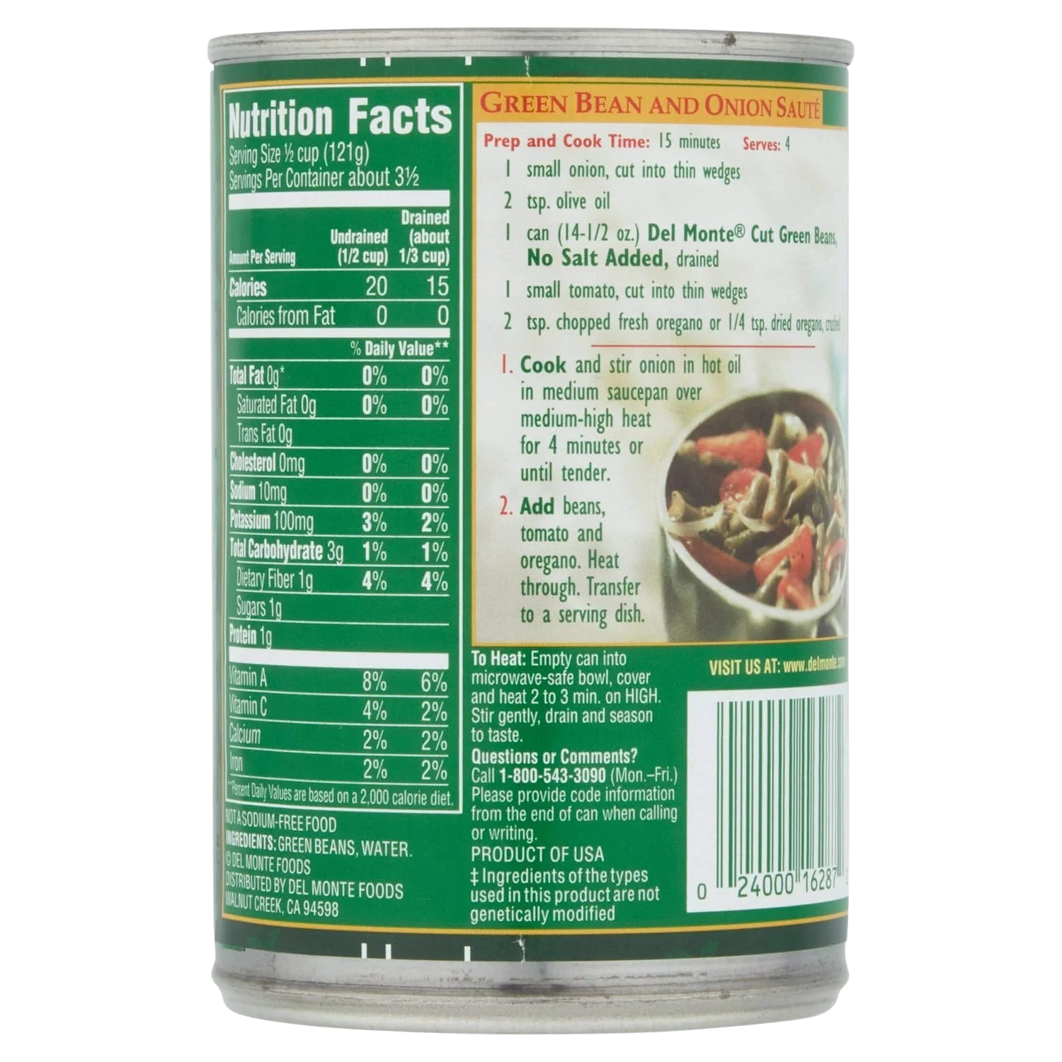 Cut Green Beans No Salt Added - Image 2