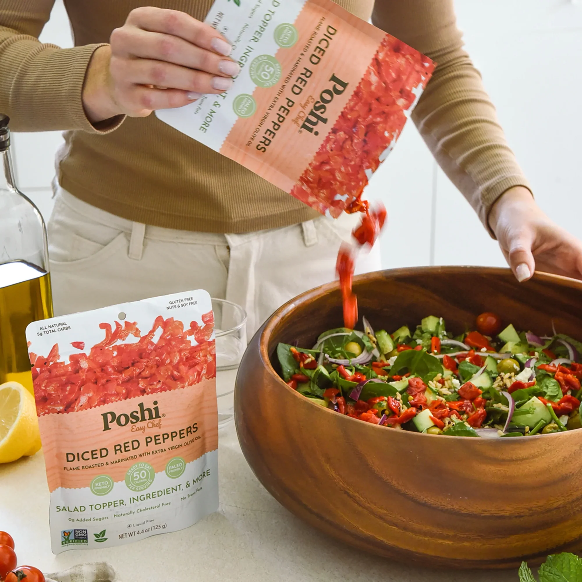 Diced Red Peppers in Extra Virgin Olive Oil (10 Pack) - Image 4