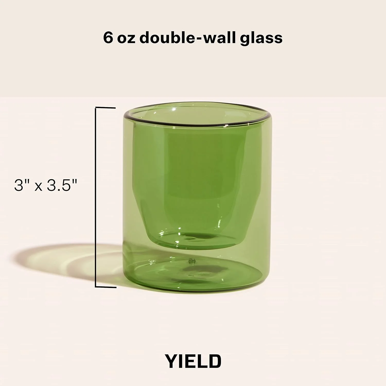 Double-Wall 6oz Glass - Amber - Image 3