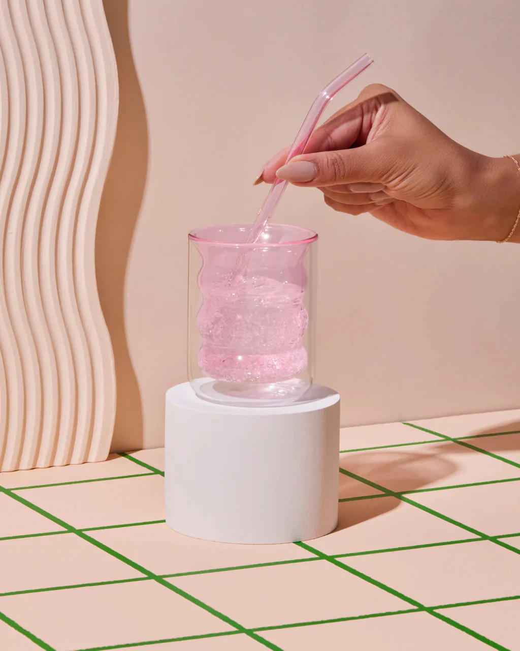 Double Wall Groovy Cup - Pink - Image 2