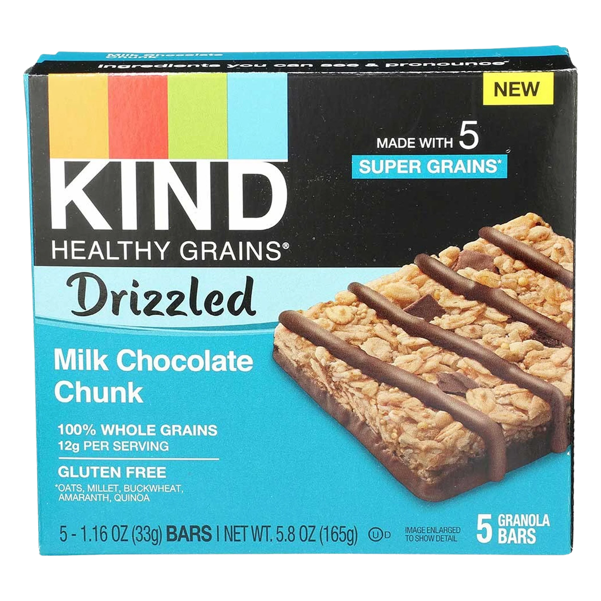 Drizzled Milk Chocolate Chunk Bars (5 CT)